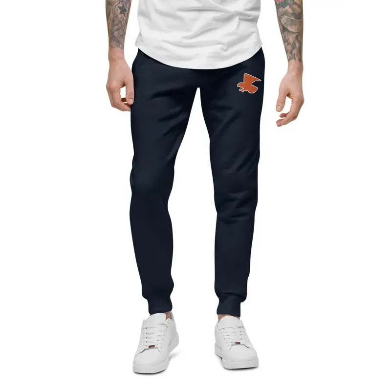 Orange War Eagle Embroidered Joggers